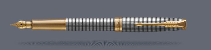 Pióro wieczne Parker Sonnet Premium Chiselled Silver GT | Stalówka F/18k - 1931489
