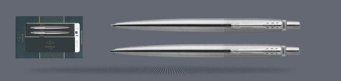 Zestaw prezentowy Duo Długopis + Ołówek Parker Jotter Core Błyszcząca Stal CT - 2093256