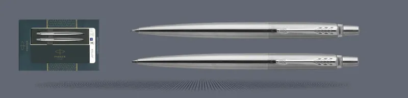 Zestaw prezentowy Duo Długopis + Ołówek Parker Jotter Core Błyszcząca Stal CT - 2093256