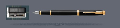 Zestaw Pióro wieczne Parker IM Core Czarny GT+ Etui Kolor | Stalówka F - 1931645