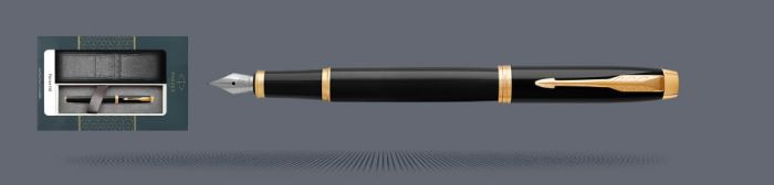 Zestaw Pióro wieczne Parker IM Core Czarny GT+ Etui Kolor | Stalówka F - 1931645