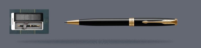 Zestaw Długopis Parker Sonnet Core Czarny Lakier GT + Etui Kolor - 1931497