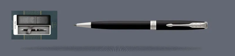 Zestaw Długopis Parker Sonnet Core Czarny Mat CT + Etui Kolor - 1931524
