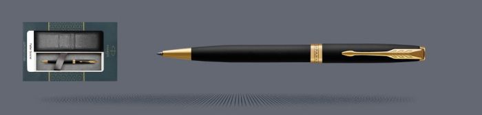 Zestaw Długopis Parker Sonnet Core Czarny Mat GT + Etui Kolor - 1931519