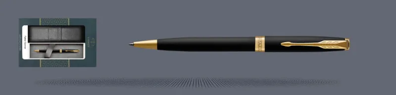 Zestaw Długopis Parker Sonnet Core Czarny Mat GT + Etui Kolor - 1931519