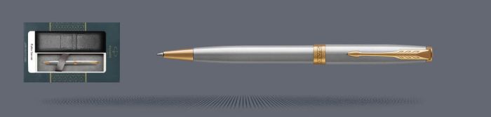 Zestaw Długopis Parker Sonnet Core Satynowa Stal GT + Etui Kolor - 1931507