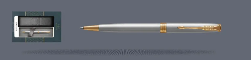 Zestaw Długopis Parker Sonnet Core Satynowa Stal GT + Etui Kolor - 1931507