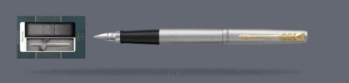 Zestaw Pióro wieczne Parker Jotter Core Błyszcząca Stal GT + Etui Kolor | Stalówka M - 2030948