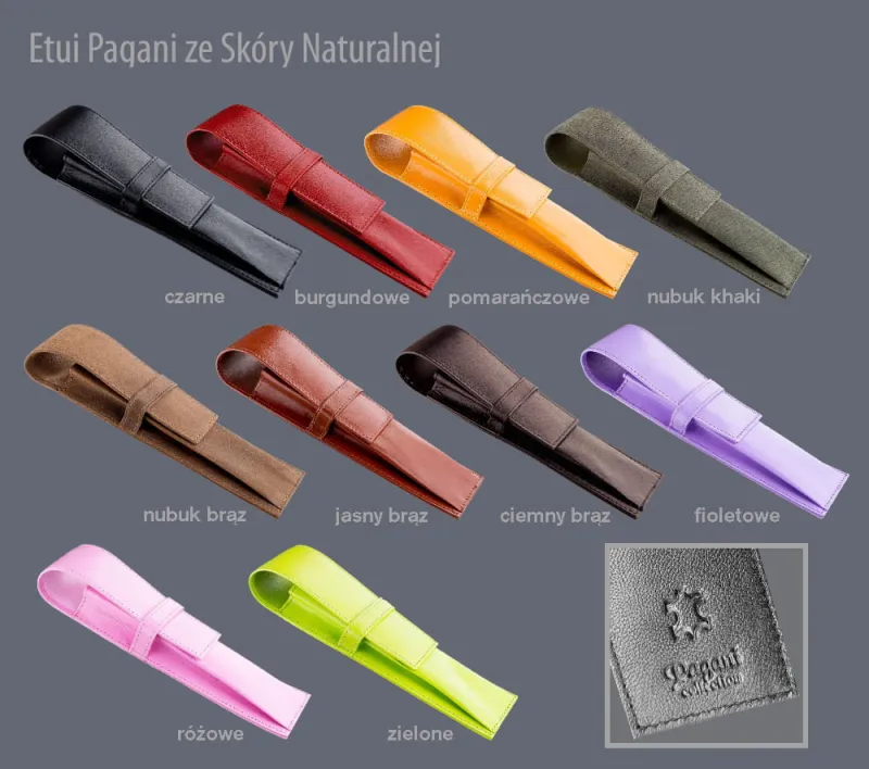Etui kolor - Skóra naturalna