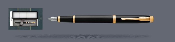 Zestaw Pióro wieczne Parker IM Core Czarny GT+ Etui Kolor | Stalówka F - 1931645