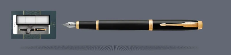 Zestaw Pióro wieczne Parker IM Core Czarny GT+ Etui Kolor | Stalówka F - 1931645