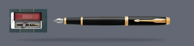 Zestaw Pióro wieczne Parker IM Core Czarny GT+ Etui Kolor | Stalówka F - 1931645