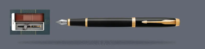 Zestaw Pióro wieczne Parker IM Core Czarny GT+ Etui Kolor | Stalówka F - 1931645