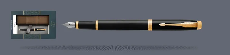 Zestaw Pióro wieczne Parker IM Core Czarny GT+ Etui Kolor | Stalówka F - 1931645