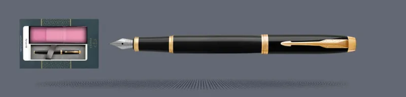 Zestaw Pióro wieczne Parker IM Core Czarny GT+ Etui Kolor | Stalówka F - 1931645