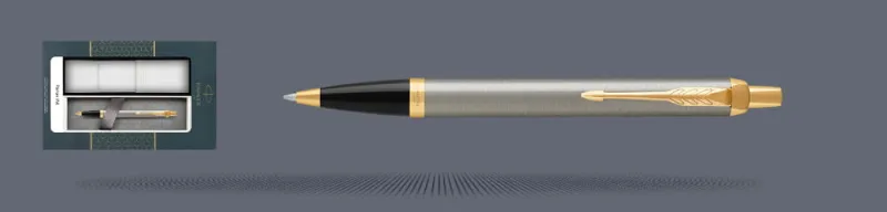 Zestaw Długopis Parker IM Core Brushed Metal GT + Etui Kolor - 1931670