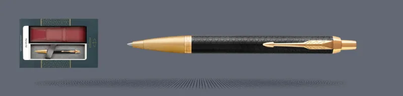 Zestaw Długopis Parker IM Premium Royal Czarny GT + Etui Kolor - 1931667