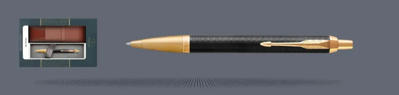 Zestaw Długopis Parker IM Premium Royal Czarny GT + Etui Kolor - 1931667