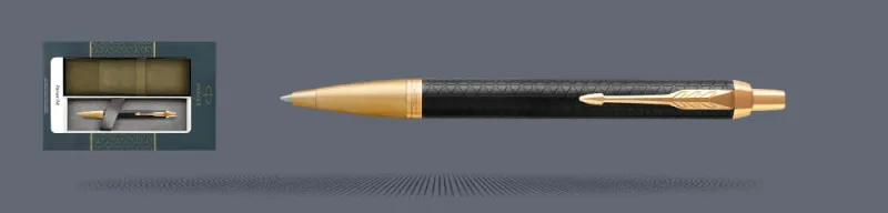 Zestaw Długopis Parker IM Premium Royal Czarny GT + Etui Kolor - 1931667