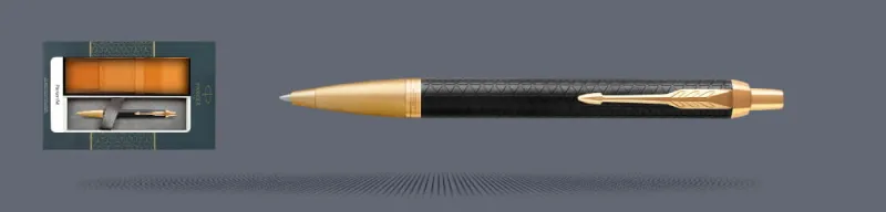 Zestaw Długopis Parker IM Premium Royal Czarny GT + Etui Kolor - 1931667
