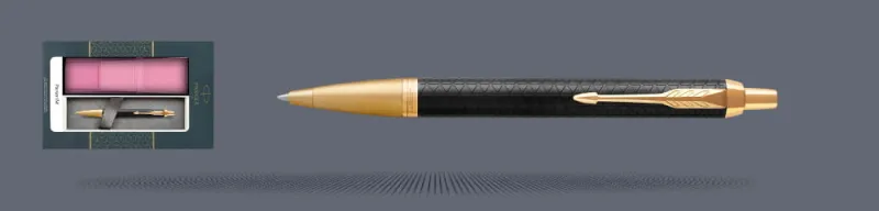 Zestaw Długopis Parker IM Premium Royal Czarny GT + Etui Kolor - 1931667