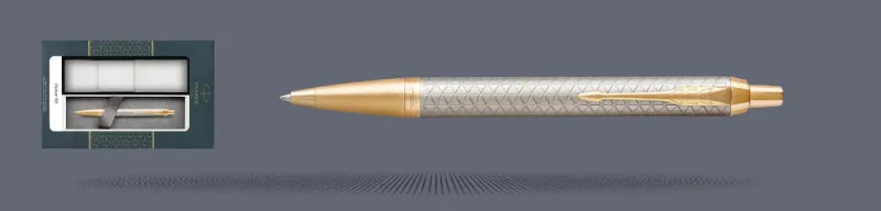 Zestaw Długopis Parker IM Premium Royal Ciepła Szarość GT + Etui Kolor - 1931687