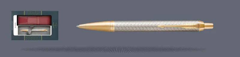 Zestaw Długopis Parker IM Premium Royal Ciepła Szarość GT + Etui Kolor - 1931687
