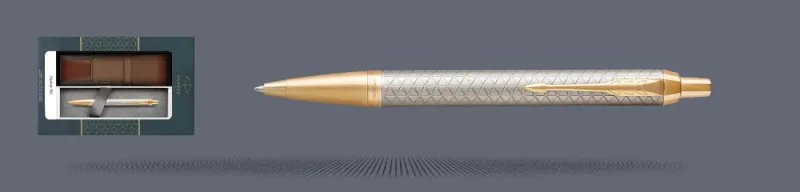 Zestaw Długopis Parker IM Premium Royal Ciepła Szarość GT + Etui Kolor - 1931687