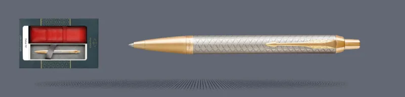 Zestaw Długopis Parker IM Premium Royal Ciepła Szarość GT + Etui Kolor - 1931687