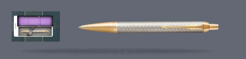 Zestaw Długopis Parker IM Premium Royal Ciepła Szarość GT + Etui Kolor - 1931687