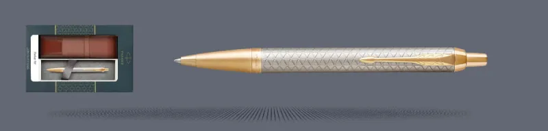 Zestaw Długopis Parker IM Premium Royal Ciepła Szarość GT + Etui Kolor - 1931687