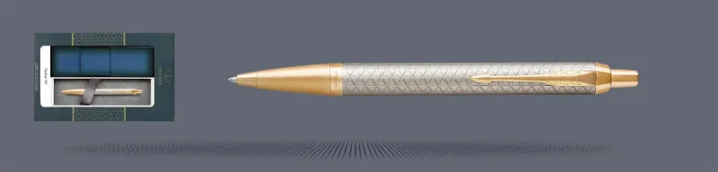 Zestaw Długopis Parker IM Premium Royal Ciepła Szarość GT + Etui Kolor - 1931687