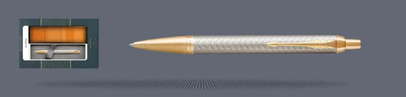 Zestaw Długopis Parker IM Premium Royal Ciepła Szarość GT + Etui Kolor - 1931687