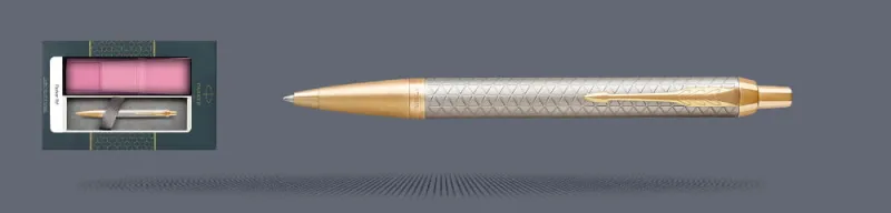 Zestaw Długopis Parker IM Premium Royal Ciepła Szarość GT + Etui Kolor - 1931687