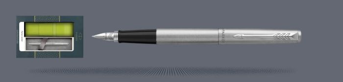 Zestaw Pióro wieczne Parker Jotter Core Błyszcząca Stal CT + Etui Kolor | Stalówka M - 2030946
