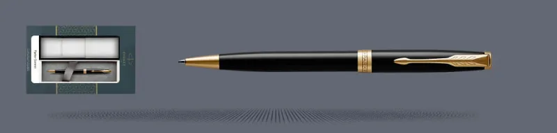 Zestaw Długopis Parker Sonnet Core Czarny Lakier GT + Etui Kolor - 1931497