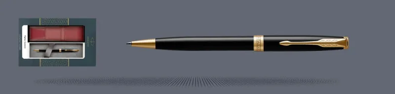 Zestaw Długopis Parker Sonnet Core Czarny Lakier GT + Etui Kolor - 1931497
