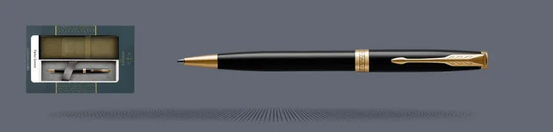 Zestaw Długopis Parker Sonnet Core Czarny Lakier GT + Etui Kolor - 1931497