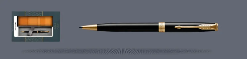 Zestaw Długopis Parker Sonnet Core Czarny Lakier GT + Etui Kolor - 1931497