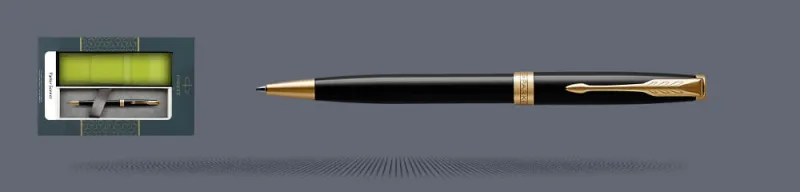 Zestaw Długopis Parker Sonnet Core Czarny Lakier GT + Etui Kolor - 1931497