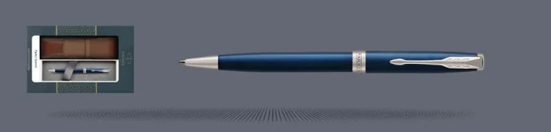 Zestaw Długopis Parker Sonnet Core Niebieski Satynowy Lakier CT + Etui Kolor - 1931536