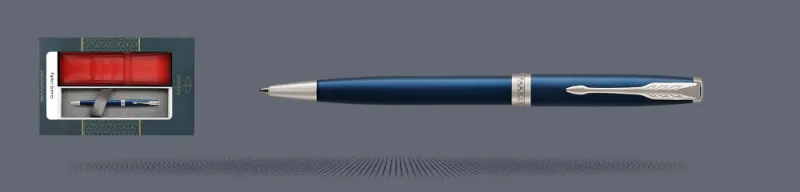 Zestaw Długopis Parker Sonnet Core Niebieski Satynowy Lakier CT + Etui Kolor - 1931536
