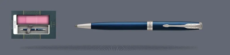 Zestaw Długopis Parker Sonnet Core Niebieski Satynowy Lakier CT + Etui Kolor - 1931536
