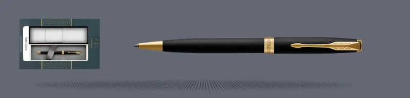 Zestaw Długopis Parker Sonnet Core Czarny Mat GT + Etui Kolor - 1931519