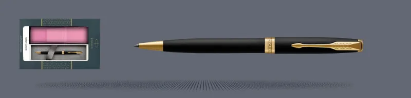 Zestaw Długopis Parker Sonnet Core Czarny Mat GT + Etui Kolor - 1931519