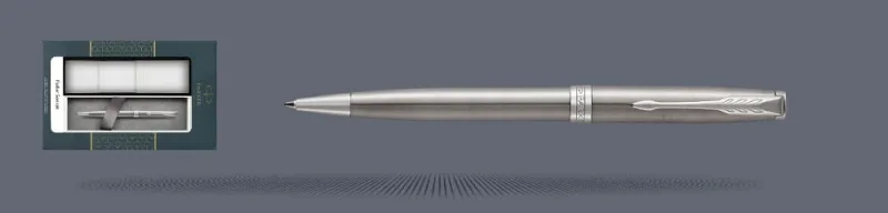 Zestaw Długopis Parker Sonnet Core Satynowa Stal CT + Etui Kolor - 1931512
