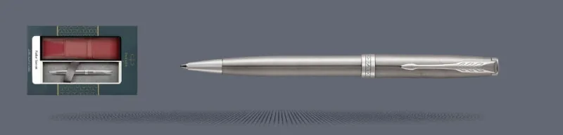 Zestaw Długopis Parker Sonnet Core Satynowa Stal CT + Etui Kolor - 1931512