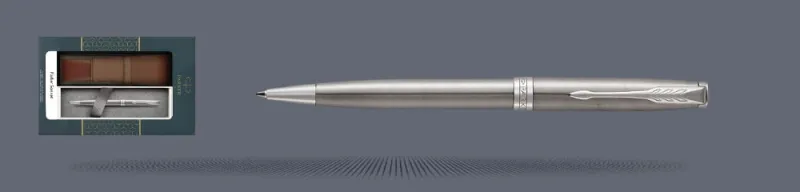 Zestaw Długopis Parker Sonnet Core Satynowa Stal CT + Etui Kolor - 1931512