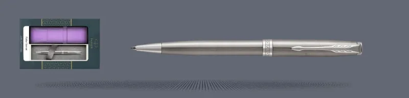 Zestaw Długopis Parker Sonnet Core Satynowa Stal CT + Etui Kolor - 1931512