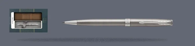 Zestaw Długopis Parker Sonnet Core Satynowa Stal CT + Etui Kolor - 1931512